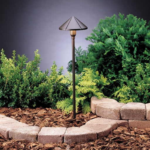 Six Groove Path & Spread 1-Light 12V in Textured Architectural Bronze