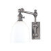 Roslyn 1 Light Wall Sconce in Polished Nickel with Opal Glossy Glass Shade