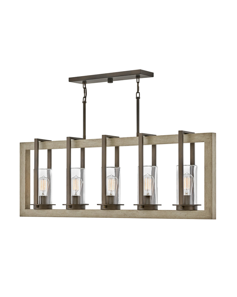 Riverwood Five Light Linear in Warm Bronze