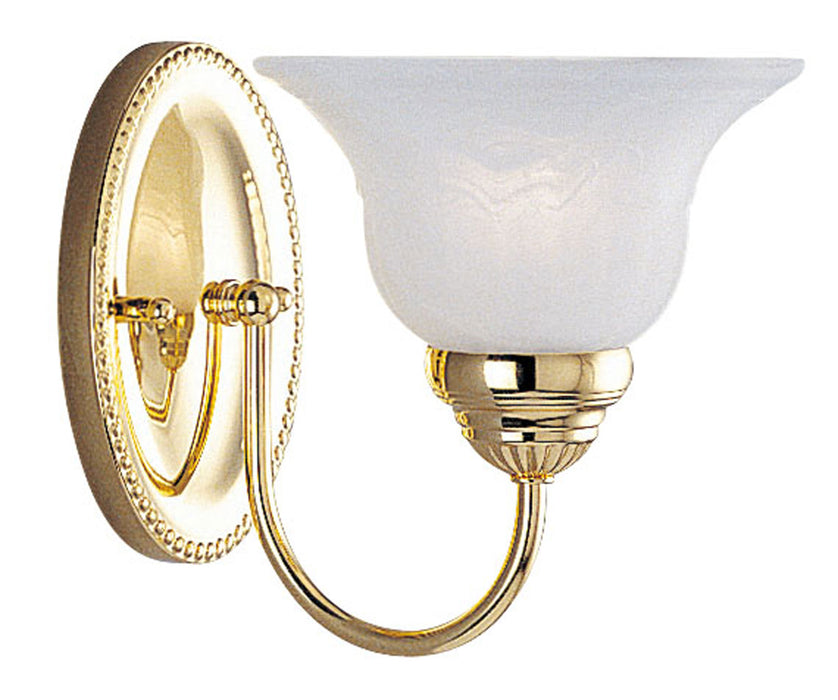 Edgemont 1 Light Bath Vanity in Polished Brass