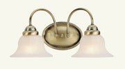 Edgemont 2 Light Bath Vanity in Antique Brass
