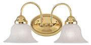 Edgemont 2 Light Bath Vanity in Polished Brass