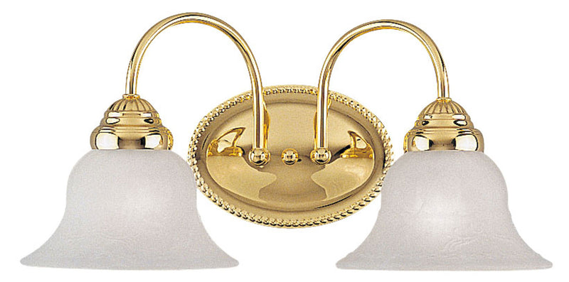 Edgemont 2 Light Bath Vanity in Polished Brass
