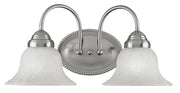 Edgemont 2 Light Bath Vanity in Brushed Nickel