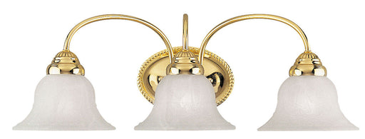 Edgemont 3 Light Bath Vanity in Polished Brass