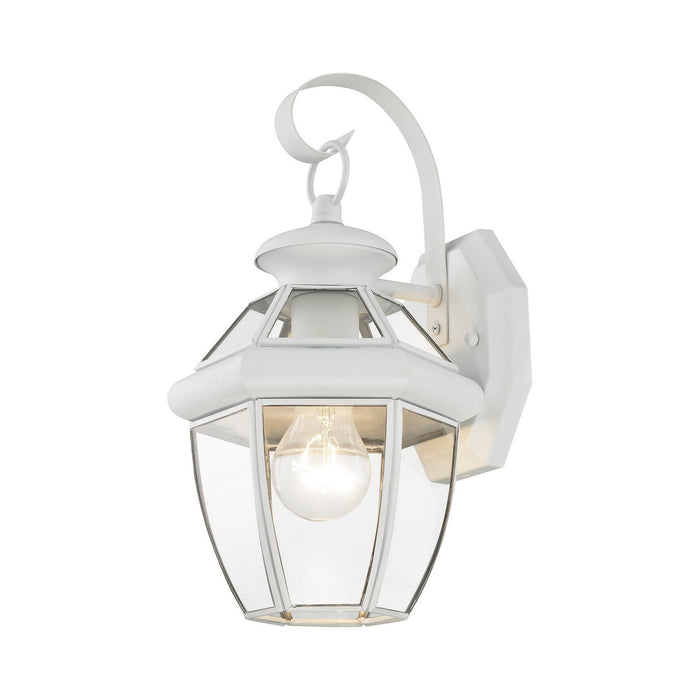 Monterey 1 Light Outdoor Wall Lantern in White