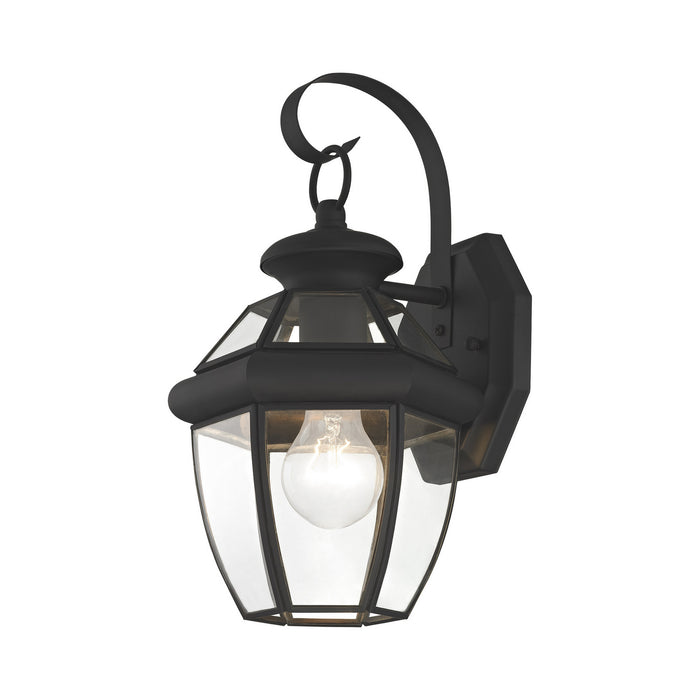 Monterey 1 Light Outdoor Wall Lantern in Black