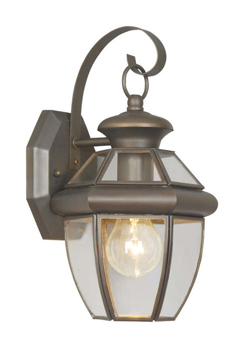 Monterey 1 Light Outdoor Wall Lantern in Bronze