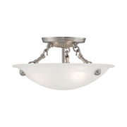 Oasis 3 Light Ceiling Mount in Brushed Nickel
