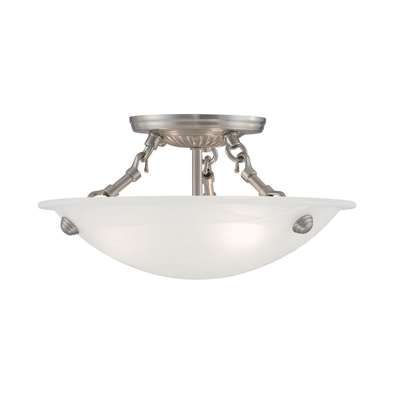Oasis 3 Light Ceiling Mount in Brushed Nickel