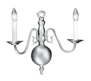 Williamsburgh 2 Light Wall Sconce in Brushed Nickel