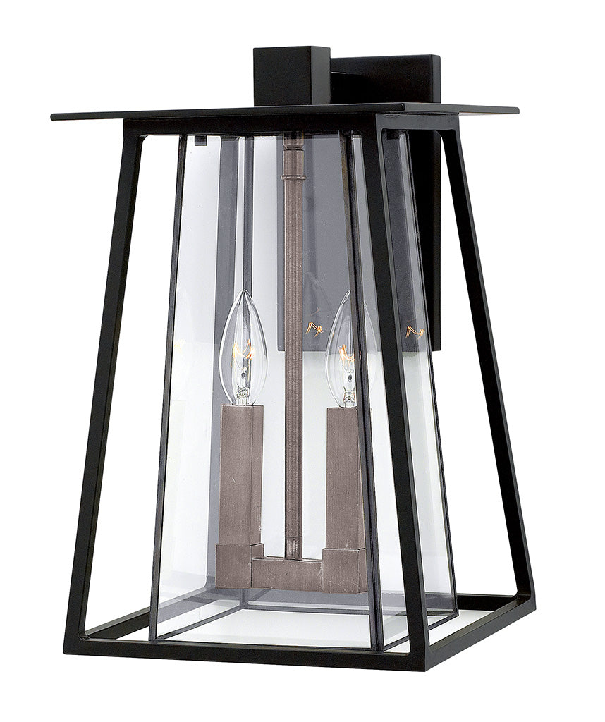 Walker Medium Wall Mount Lantern in Black