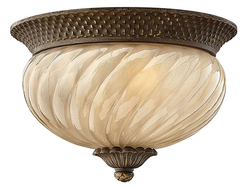 Plantation Large Flush Mount in Pearl Bronze