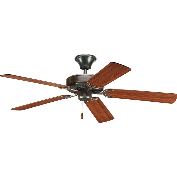 Airpro 52" 5-Blade Ceiling Fan in Antique Bronze with Medium Cherry/Classic Walnut Blade