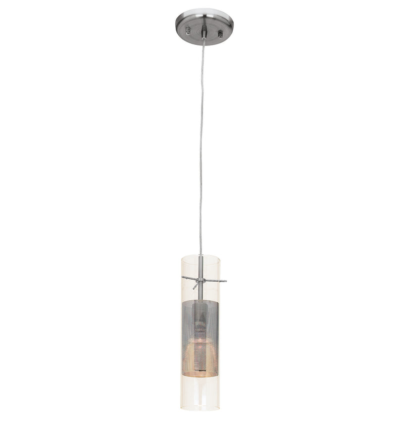 Spartan 1-Light Pendant in Brushed Steel Finish