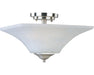 Aurora 2-Light Semi-Flush Mount in Satin Nickel