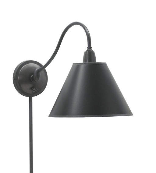Hyde Park Wall Lamp Oil Rubbed Bronze with Black Parchment with Black Parchment Shade