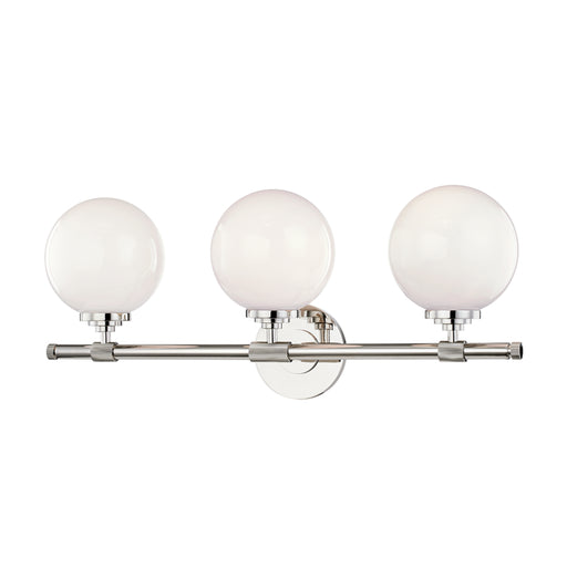 Bowery 3 Light Bath Bracket in Polished Nickel - Lamps Expo
