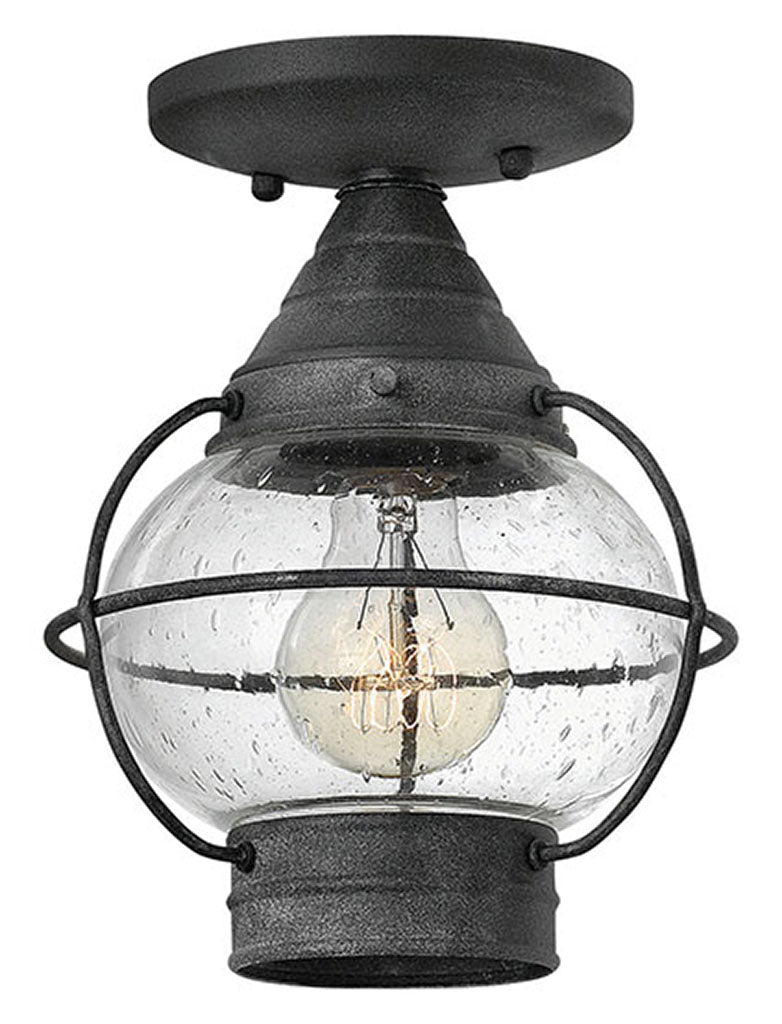 Cape Cod Small Flush Mount in Aged Zinc