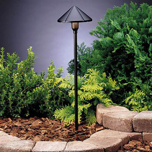 Six Groove Path & Spread 1-Light 12V in Textured Black