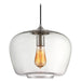 1-Light Mini-Pendant in Brushed Nickel & Clear Glass - Lamps Expo