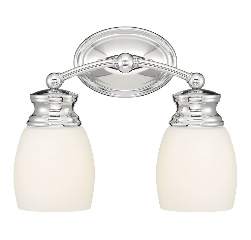 Elise 2-Light Bath Sconce in Polished Chrome - Lamps Expo