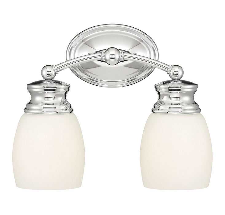 Elise 2-Light Bath Sconce in Polished Chrome - Lamps Expo