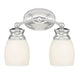 Elise 2-Light Bath Sconce in Polished Chrome - Lamps Expo