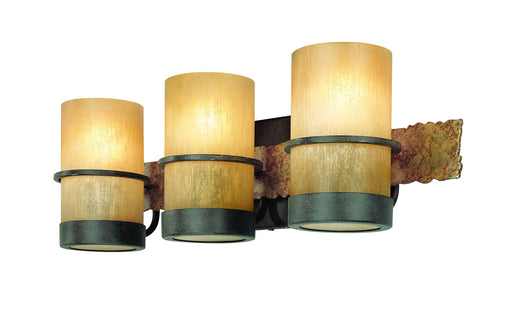Bamboo 3-Light Bath in Bamboo Bronze Natural Slate - Lamps Expo