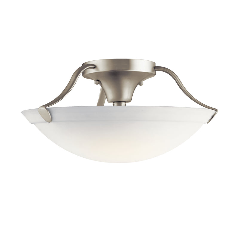 Semi Flush 3-Light in Brushed Nickel