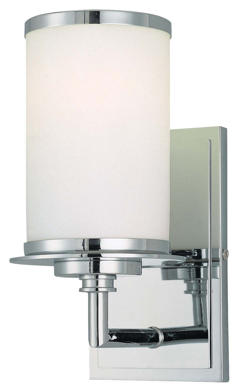 Glass Note 1 Light Bath in Chrome Finish - Lamps Expo