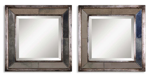 Uttermost's Davion Squares Silver Mirror Set/2 Designed by Matthew Williams