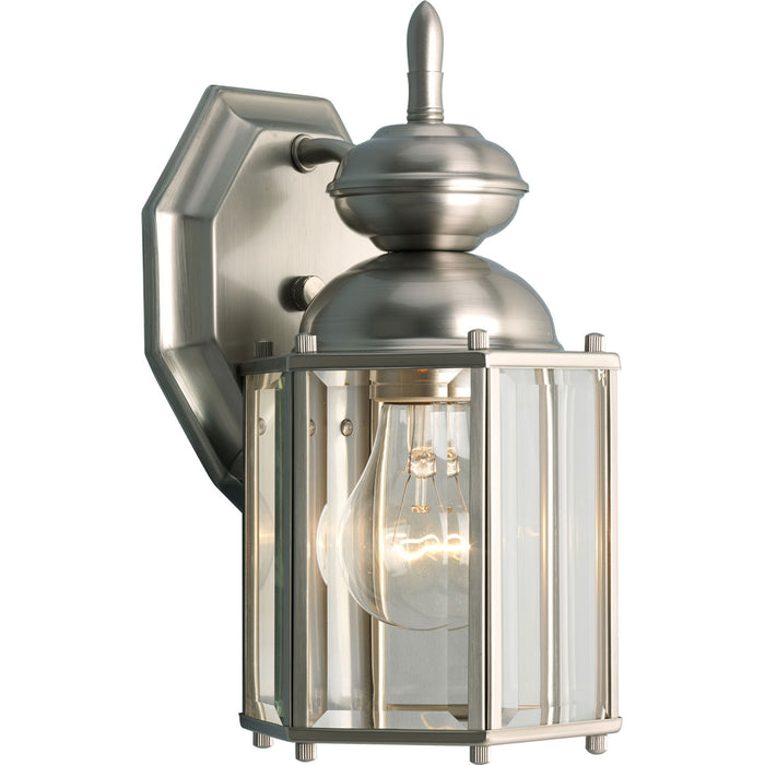 BrassGUARD 1-Light Wall Lantern in Brushed Nickel
