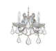 Maria Theresa 2 Light Wall Mount in Polished Chrome with Clear Swarovski Strass Crystal