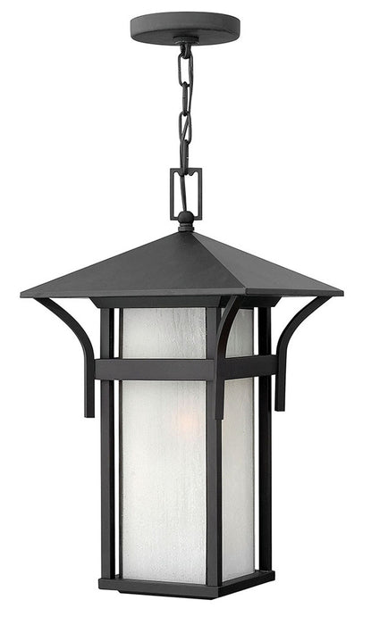 Harbor Large Hanging Lantern in Satin Black