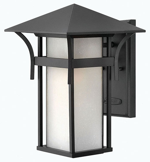 Harbor Medium Wall Mount Lantern in Satin Black