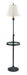 Club Adjustable Oil Rubbed Bronze Floor Lamp with glass Table with Off-White Linen Softback Shade