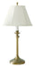 Club Adjustable Antique Brass Table Lamp with Off-White Linen Softback Shade