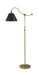 Hyde Park Floor Lamp Weathered Brass with Black Parchment Shade with Black Parchment Shade