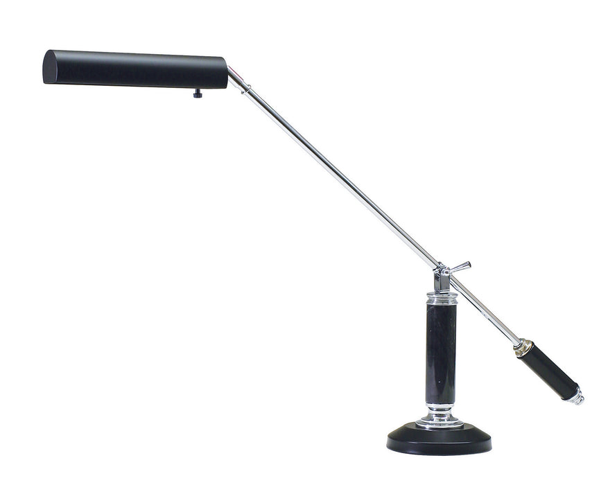 Counter Balance Chrome and Black Marble Piano Desk Lamp