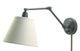Library Lamp 20 Inch Oil Rubbed Bronze with Off-White Linen Softback Shade