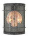 Newport Medium Wall Mount Lantern in Aged Zinc