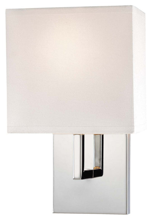 1 Light Wall Sconce in Chrome with White