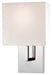 1 Light Wall Sconce in Chrome with White