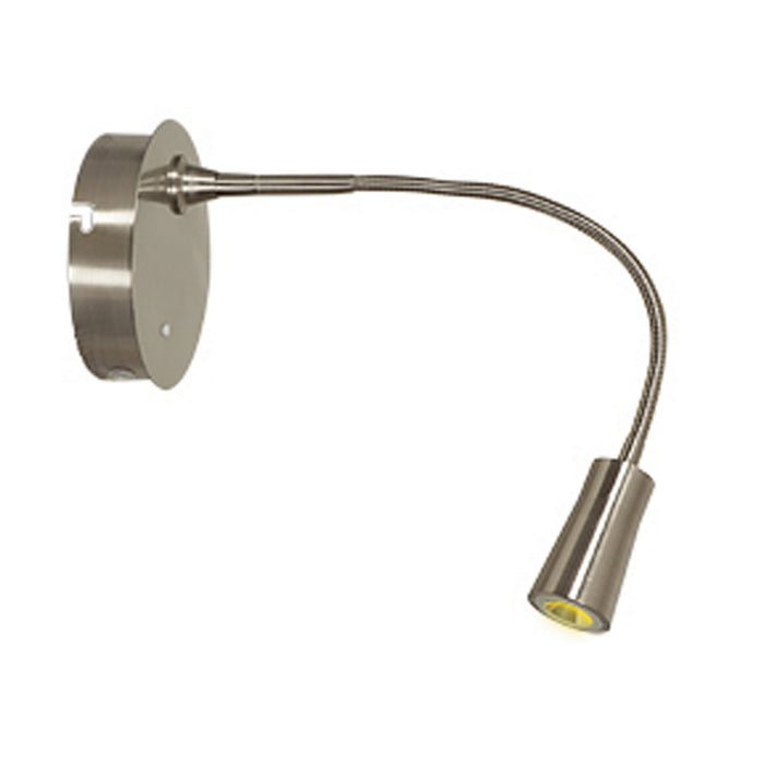 Epiphanie Gooseneck Wall Lamp in Brushed Steel Finish - Lamps Expo