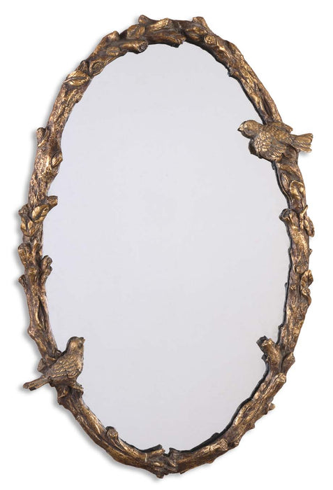 Uttermost's Paza Oval Vine Gold Mirror Designed by Grace Feyock