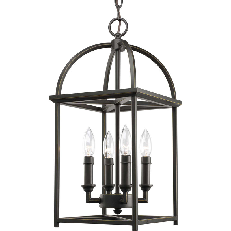 Piedmont 4-Light Foyer Lantern in Antique Bronze - Lamps Expo