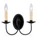 Heritage 2 Light Wall Sconce in Black