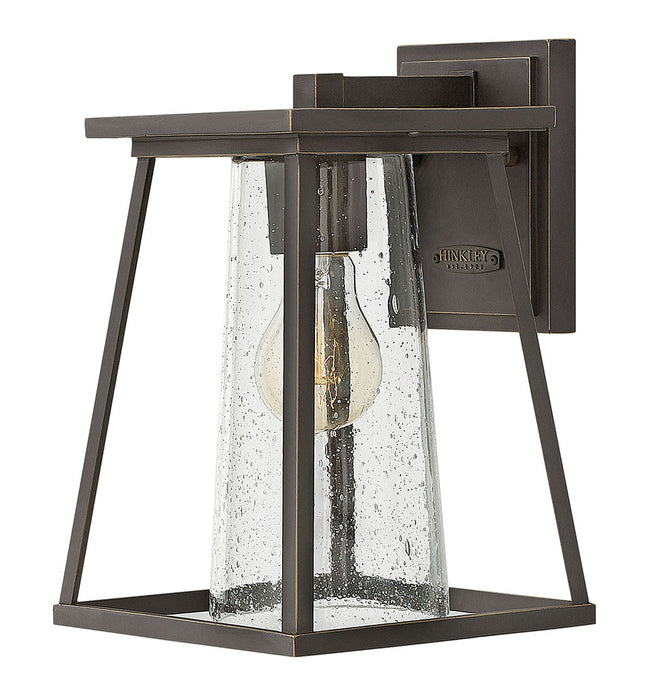 Burke Small Wall Mount Lantern in Oil Rubbed Bronze with Clear glass