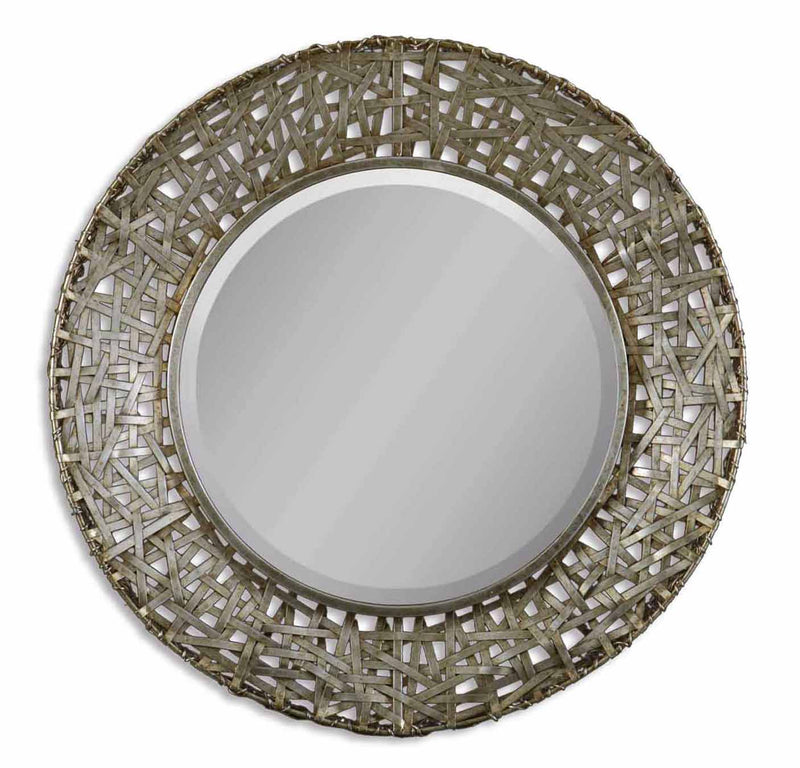 Uttermost's Alita Champagne Woven Metal Mirror Designed by Carolyn Kinder